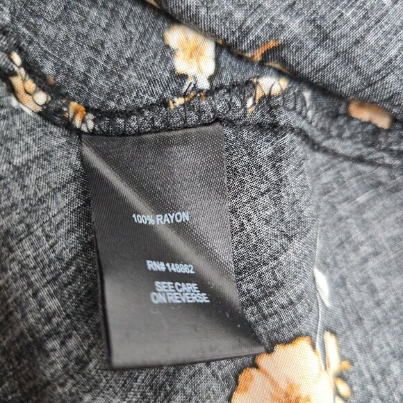 NWT Torrid Black Yellow Floral Faux Wrap Maxi Challis Skirt Ruffle Trim High Low - Picture 12 of 12